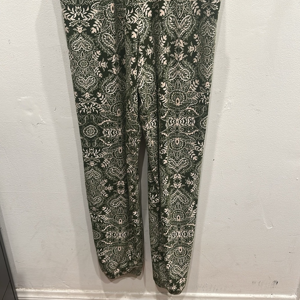 Show Me Your Mumu Cooper Green white paisley Jumpsuit pockets size small - Picture 4 of 13